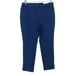 New Chicos So Slimming Blue Slim Leg Elastic Ankle Stretch Pants 1 8P 8 Petite